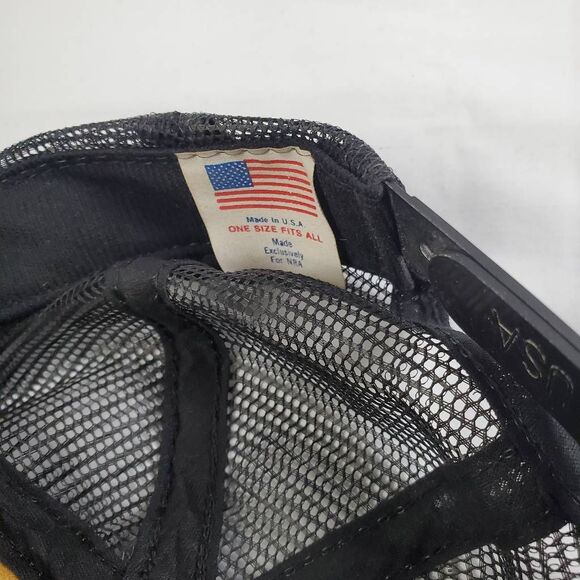 NRA Black & Gold Trucker Hat Snapback Mesh Cap – Made in USA - Picture 6 of 7